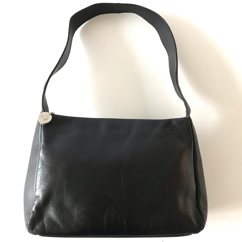 The Sak Soft Black Leather Shoulder Bag